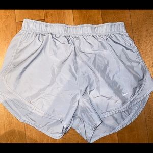 Nike women’s Large silver dri fit shorts